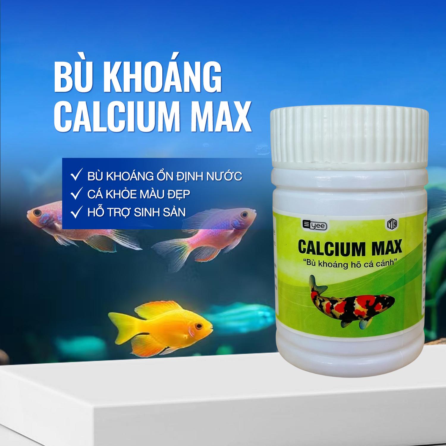 Calcium Max Bù Khoáng Cá Cảnh | Khoáng Cá Cảnh Giúp Cá Lên Màu Đẹp Khỏe Mạnh Kích Sinh Sản Cho Hồ Cá Thủy Sinh