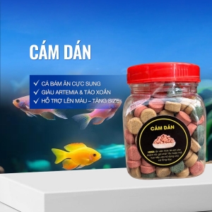 Cám Dán Cho Cá Cảnh - Cám Dán Artemia Trùng Huyết Tảo Xoắn Mix 3 Vị Đạm Cao 45%.