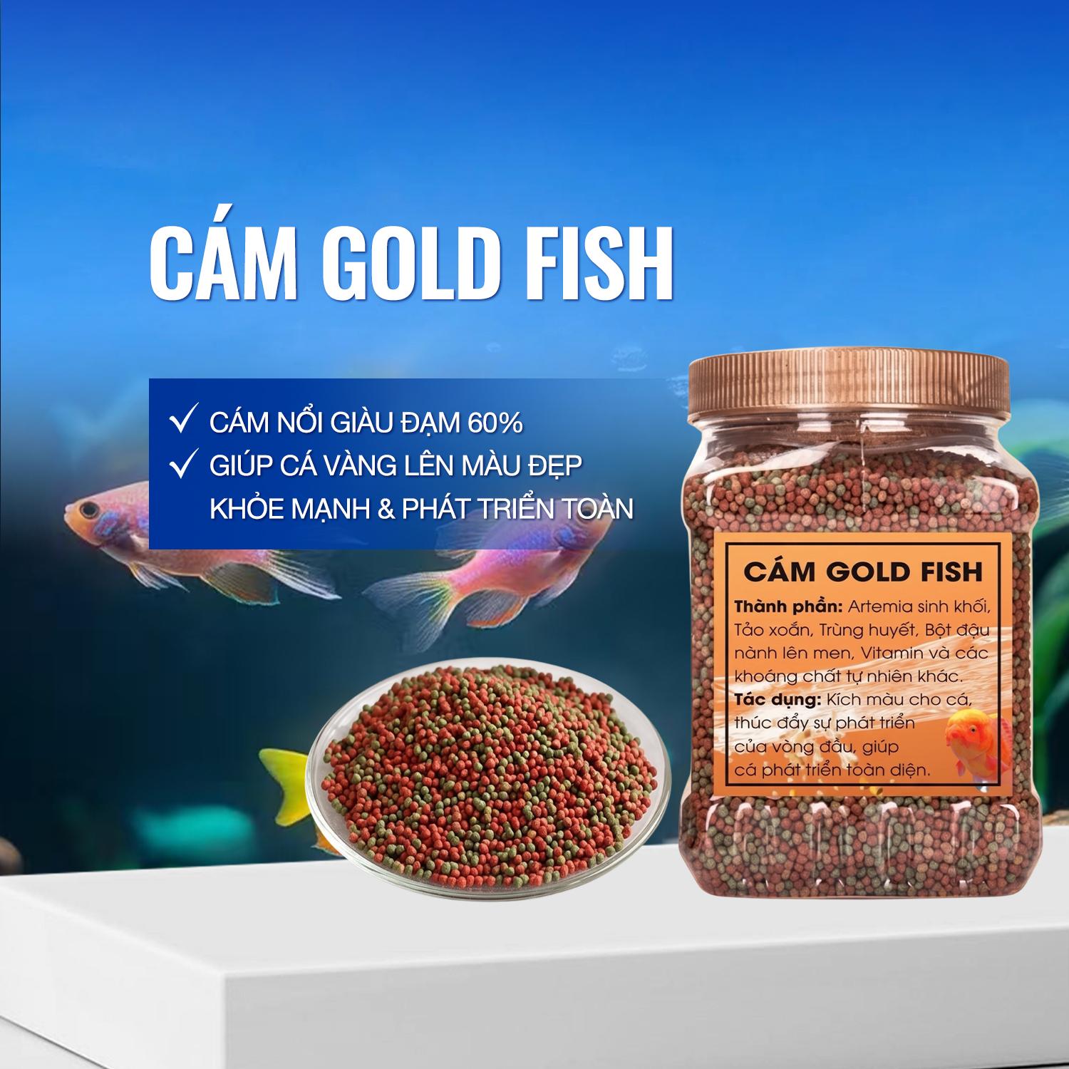 Cám Cá Cảnh Gold Fish | Đạm Cao 60% Cho Cá Vàng Cá Koi Cá Ranchu Lên Màu Đẹp Tự Nhiên